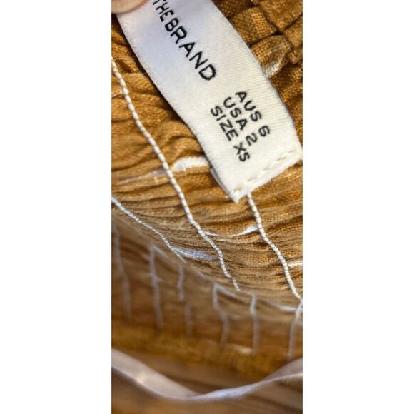 Faithfull the Brand Fiscardo Midi Dress Copenhagen Stripe 100% Linen - Picture 9 of 11